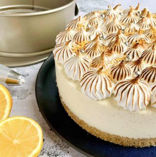Citron cheesecake med brændt marengs
